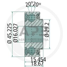 NSK guolis keturių taškų 204XAGR, 204JY3, AC671127, HR6004, 820-003C, 822-011C, AA21480, GA2014, 00240199, 00310104 1