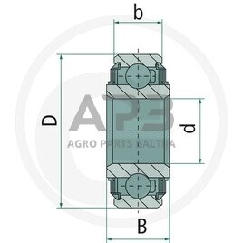 NSK radialinis rutulinis guolis AC671871, 202-KRR 1