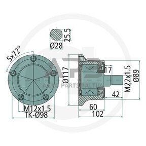 NSK guolis Agri Hub AHU28117A-02