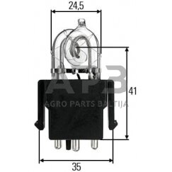 Oranžinio švyturėlio lemputė Xenon 12V 25W Hella 8GS859634011