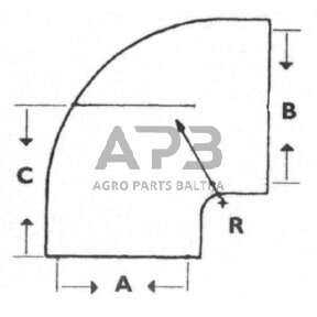 Oro įsiurbimo žarna 90° Donaldson P123462