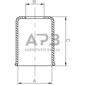 Oro kondicionieriaus žarnos antgalis Ø28.9x35mm DN23.3, KL070713