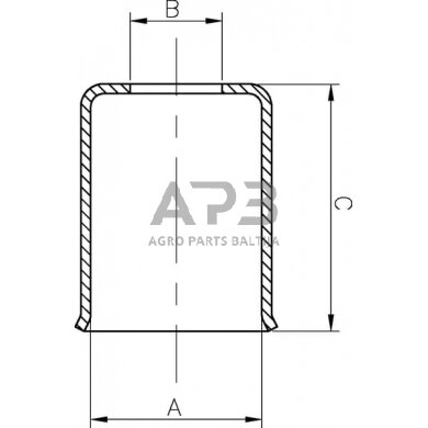 Oro kondicionieriaus žarnos antgalis Ø20x35mm DN15.5, KL070706 2