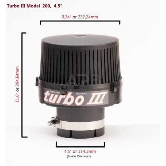 Oro filtras turbo® 3, Tipas 200-4.1/2", 211345000 1