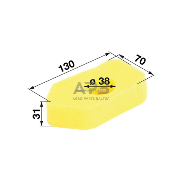 Oro filtras Briggs & Stratton CLASSIC, SPRINT, QUATTRO, QUANTUM nuo 3,5AG iki 4,5AG 9B902, 98902, 98982, 10A902, 10B902,10A982 698369 1