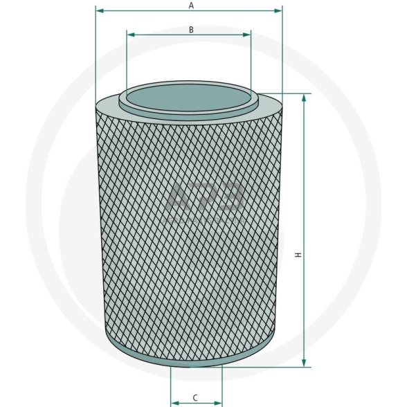 Oro filtras Kubota 1804507M91, 3281825M1, C934X, SA11608K 1