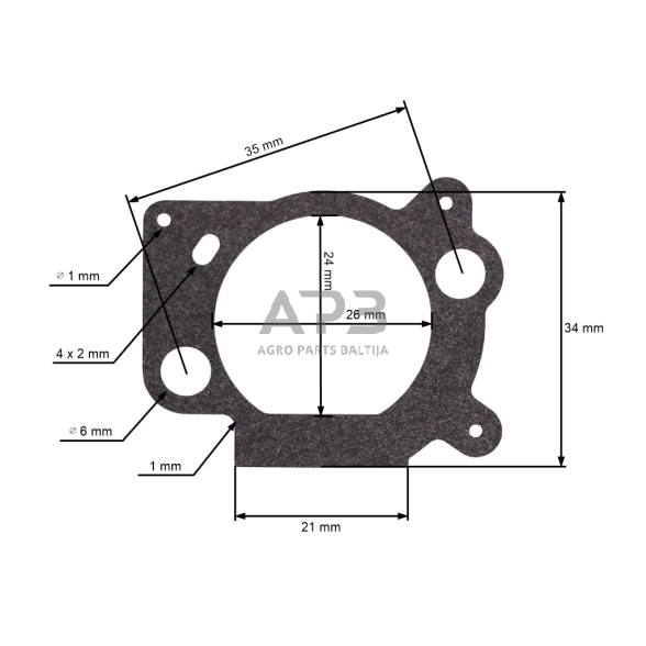 Oro filtro tarpinė BRIGGS & STRATTON, modeliams: 09, 10 DOV, 12 Quantum 600 Serija, 14-950 Serija 691894, 273364 2