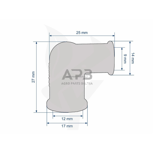 Oro įsiurbimo kolektoriaus guma Briggs & Stratton Classic 35, Quattro 40, Sprint 38, Sprint 40, Sprint XP 40 HVS, Sprint 375, Serie 450, Serie 500 692189, 067838, 67838 1