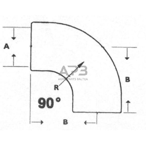 Oro įsiurbimo žarna 90° Donaldson P105529 1