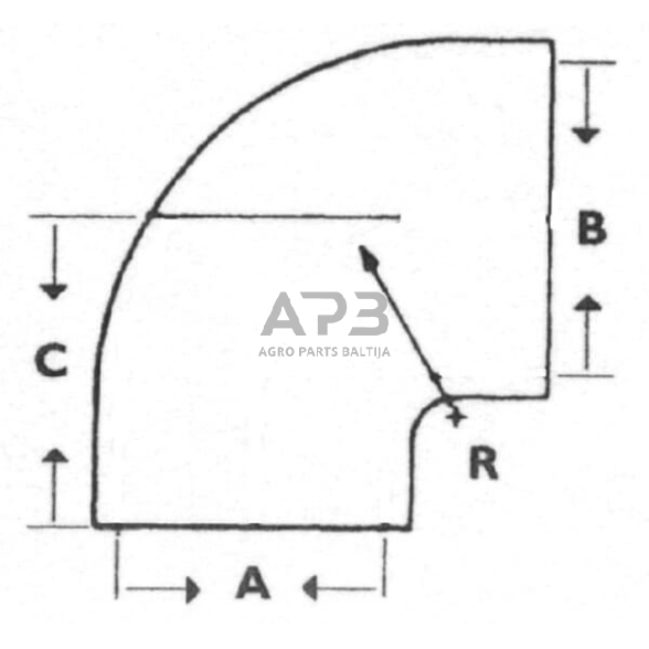 Oro įsiurbimo žarna 90° Donaldson P117724 1