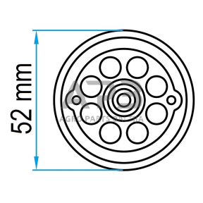 Padas guminis domkratui 52mm