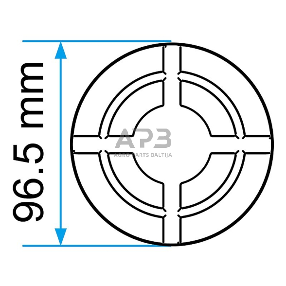 Padas guminis domkratui 96.5mm 2