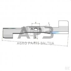 Peilis Husqvarna 529 mm R152 SV (Motorstop), R152SVW, P535