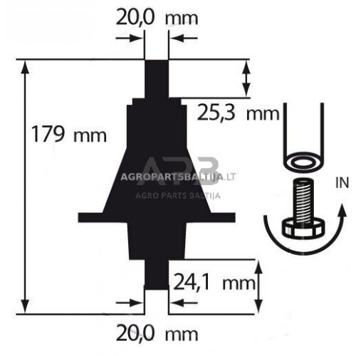 Peilio laikiklis Honda HF2113, HF2114, HF2315HM, HF2315SB dešininis pjaunamosios plotis 36 (92cm) 82207203/0, 822072030, CG82207203, 382207203/0, 3822072030, CG82207-203-H0, CG82207203H0, 1136-0482-01, 1136048201 1