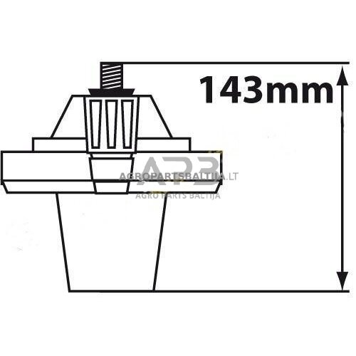 Peilio laikiklis Husqvarna GT 2248, GTH 2248, GTH 2548, YTH 1848XP, YTH 2448, YTH 2748, pjaunamosios plotis 48 (122 cm) modeliams po 2001 metų 532 17 43-56, 532174356, HU532174356, 174356 1