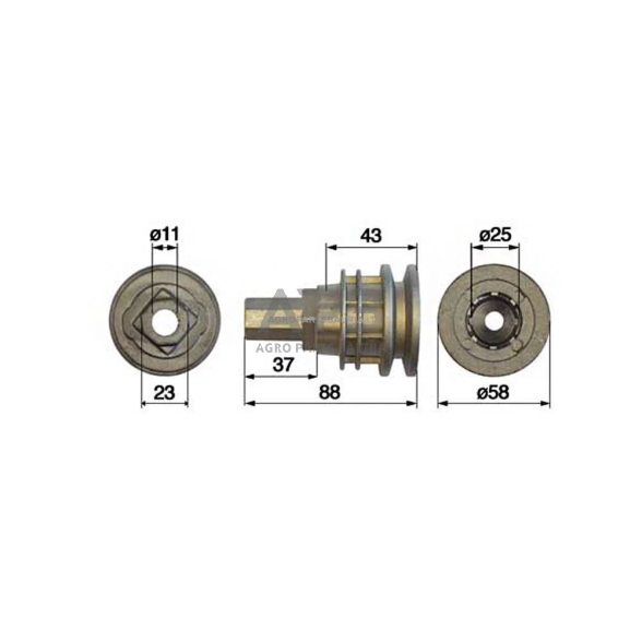 Peilio laikiklis Castel Garden T434, T484, T484TR, T484TR-E, 25,0 mm 22465606/0, 224656060 1