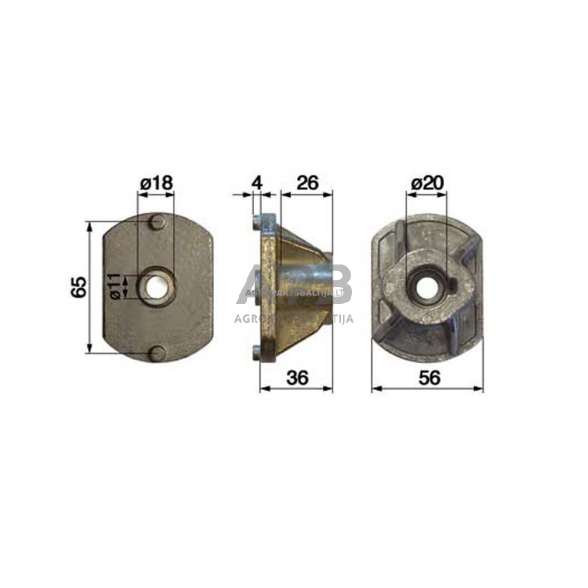 Peilio laikiklis Honda HF1211, HF2113, HF2114, HF2315, HF2213, HF2216, HF2415, HF2417, HF2218, HF2220, HF2620 CG25463-200-H0, CG25463200H0, 1134-9159-01, 1134915901, 1136-0221-01, 1136022101, ST1136-0221-01 1