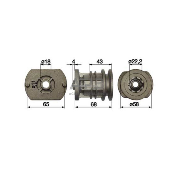 Peilio laikiklis Honda HRG415CSD, HRG465CSD 22465607/0, 224656070, 122465607, 122465607, 122465607, 22465607/1, 224656071, 22465607/2, 224656072, CG22465-607-H0, CG22465607H0, 538 22 46-56, 538224656, 224656, 1111-9120-01, 1111912001, 1136-0674-01, 113606 1