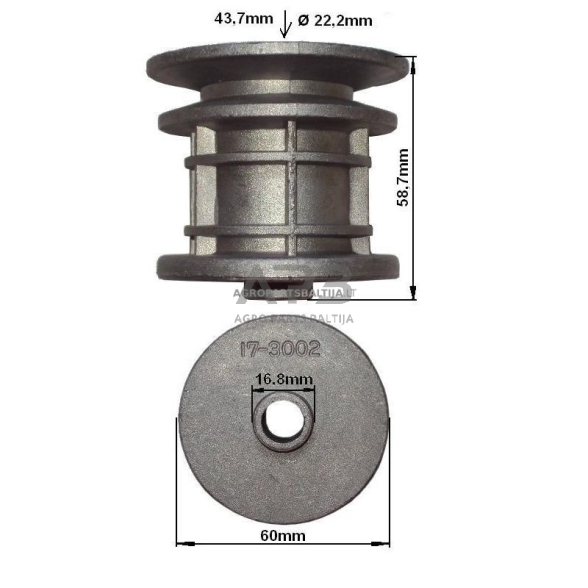 Peilio laikiklis Husqvarna R146S, R147S, R147SH, R147SV 504 59 12-01, 531 20 50-48, 504591201, 531205048, 10120200, 591201, 205048 2