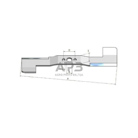 Peilis Cub Cadet 538 mm dešninis pjaunamosios plotis 106 cm 742-05254, 74205254 XT1, XT2, XT3, XT QR 106 LH XT QR 106 1