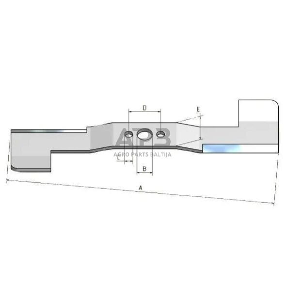 Peilis Cub Cadet 490 mm 2135 pjaunamosios plotis 38 (96cm) 742-3008, 7423008, 942-3008, 9423008, 759-3816, 7593816 2