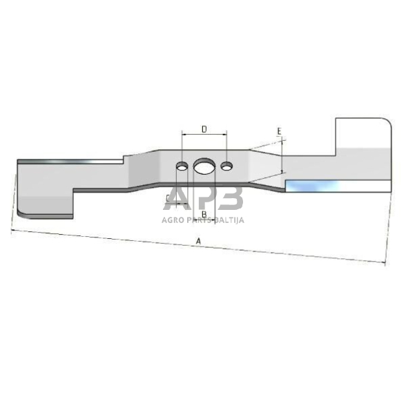 Peilis Iseki 665 mm 8674-306-001-10, 867430600110, 8674-306-001-00, 867430600100 2