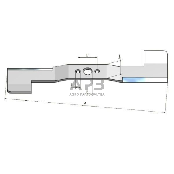 Peilis traktoriukams Viking 301 mm MT 6112.0, MT 6112.0 C, MT 6112.0 ZL, MT 6127.0 ZL, 6170 702 0110, 61707020110 2