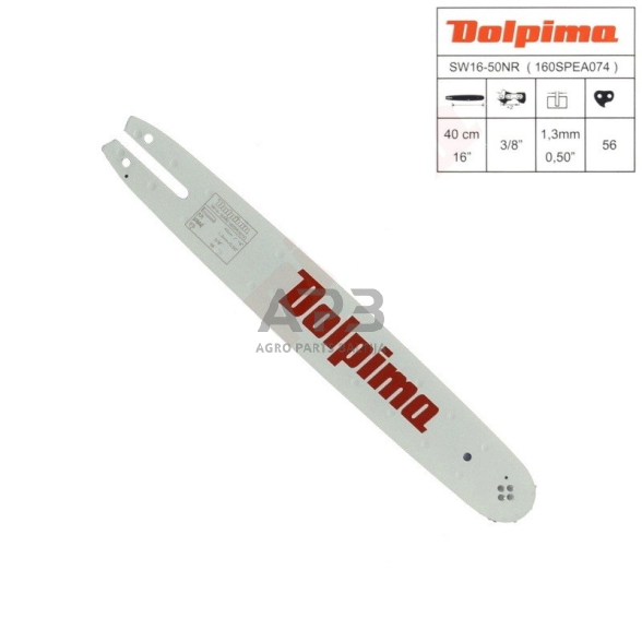 Pjovimo juosta Dolpima 3/8" 1,3 mm, 40 cm / 16" 160SPEA074 56 nareliai. Tinka Stihl pjūklams ir kitiems.