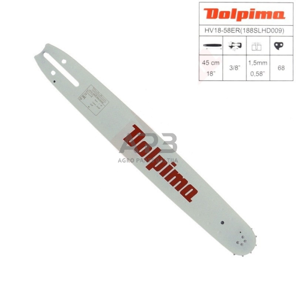 Pjovimo juosta Dolpima 3/8" 1,5 mm, 45 cm / 18" 188SLHD009 68 nareliai