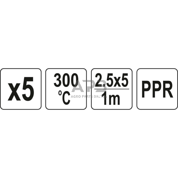 Plastiko suvirinimo juostų rinkinys (5vnt) (PPR polipropilenas) 2.5x5mm 5х1m 2