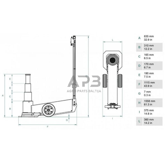 Pneumatinis hidraulinis domkratas Rema Tip Top CA330S 1