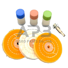 Poliravimo padų ir pastos rinkinys kietiems metalams 7vnt.