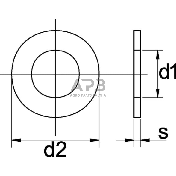 Poveržlė M10x21x2mm, DIN 125a, 125A10 1