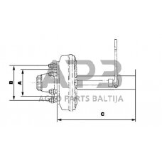 Priekabos ašis ADR A7066135G1800E