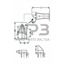 Priekabos atraminė koja 70mm Simol STRDN514L