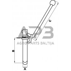 Priekabos prikabinimo kaištis 150,00 mm Zetor K45115104