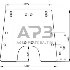 Priekinis kabinos stiklas AL71287N