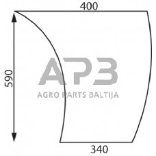 Priekinis kabinos stiklas apatinis D6936T