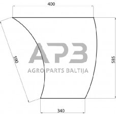 Priekinis kabinos stiklas apatinis LH D6936