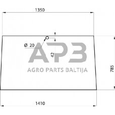 Priekinis kabinos stiklas D4010