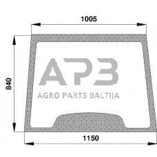 Priekinis kabinos stiklas D6711