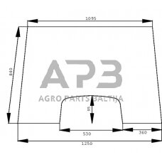 Priekinis kabinos stiklas D6900A