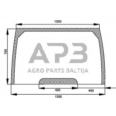 Priekinis kabinos stiklas D7320A