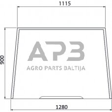 Priekinis kabinos stiklas viršutinis 3902148M1N