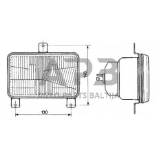 Priekinis žibintas montuojamas Halogenas 167x74x106.7mm, Cobo 05575000