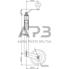 Priekabos atraminis ratukas 200x50 STR1620 1