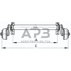 Priekabos ašis 750kg AL-KO 1422671