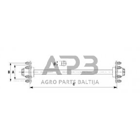 Priekabos ašis ADR A405201500