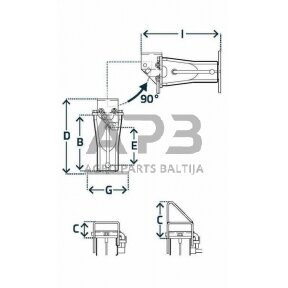 Priekabos atraminė koja 70mm Simol STRDN514L