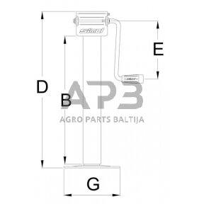 Priekabos atraminė koja 80x855mm Simol STRDG709W